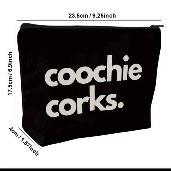 Chic Canvas Storage Bag - "Coochie Corks" Perfect for Travel, Hand-Washa… - Picture 2 of 3